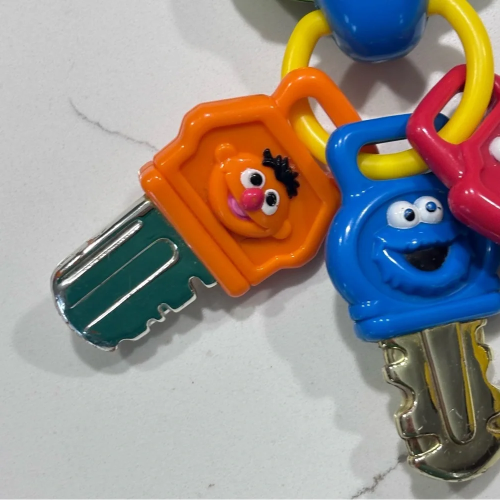 Vintage Mattel Sesame Street Multi Electronic Keychain Elmo Ernie Lights Sounds